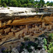 Cliff Palace built about 1200 AD by the Ancestral Pueblo people